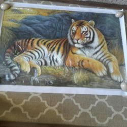 Original Tiger Painting, Ready for Framing
