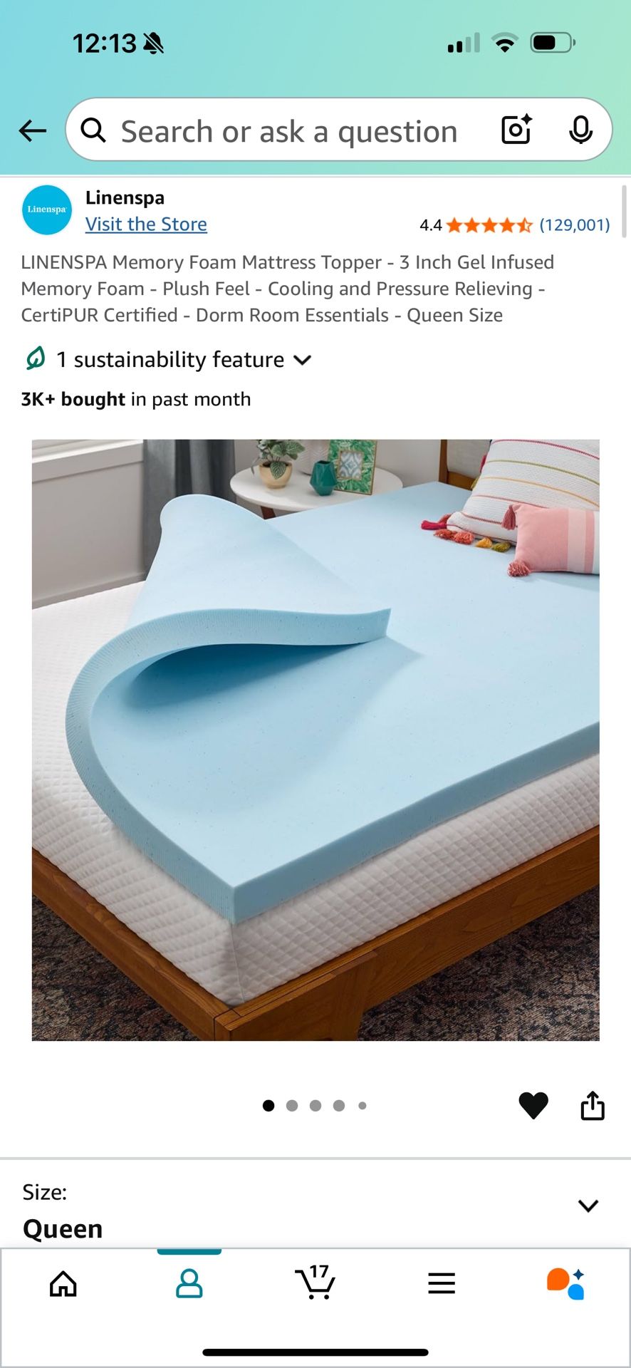 3 Inch Queen Memory Foam Topper