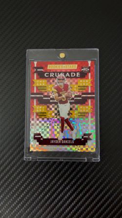 2024 Panini Rookies & Stars Jayden Daniels Red Plaid Crusade (RC) #C-JDS