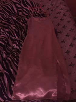 Light pink silky dress
