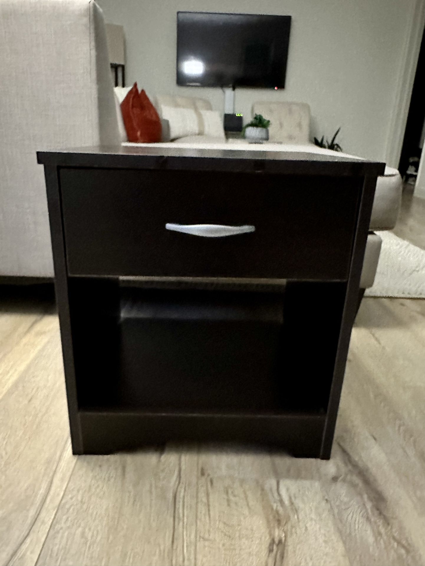 Small Bedside Table - Dark Walnut