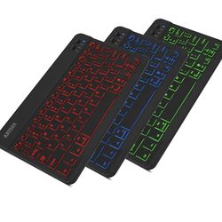 *NEW* Universal Backlit 7-Colors Ultra Light Slim Portable Wireless Bluetooth 3.0 Keyboard for iOS iPad Pro, Air, Mini, Android, Windows Tablet
