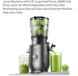Juicer Machines with 5.8" Large Feed Chute, 400W Cold Press Juicer