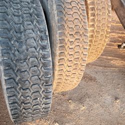 3 Used 295/75R22.5 Tires