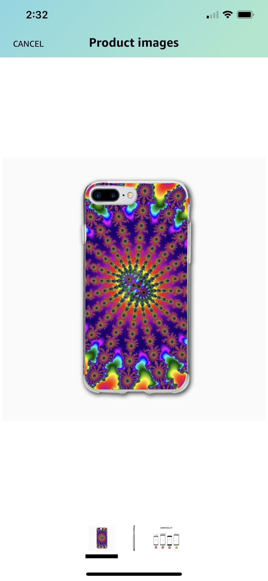 iPhone 8 Plus Case - Custom iPhone 7 Plus Case TPU Soft Rubber Silicone Lightweight Heavy Duty Apple 5.5 Inch for Men Women(Psychedelic Hippy Gift)