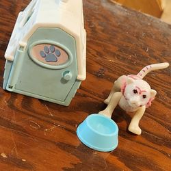 Pink and White Cat for Doll