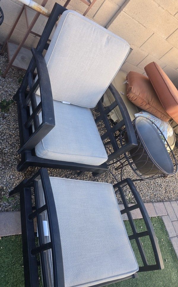 $120 BIG ROCKING CHAIR WITH FOOT STOOL