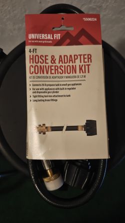 Universal Fit 4-Ft Propane Hose & Adapter Conversion Kit (#(contact info removed))