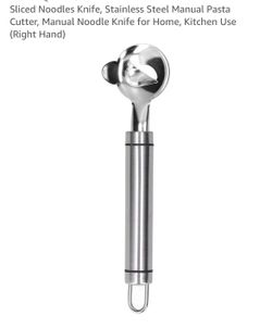 Sliced Noodles Knife, Stainless Steel Manual Pasta Cutter, Manual Noodle Knife for Home, Kitchen Use (Right Hand)