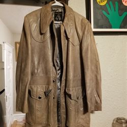 Vintage Leather Jacket Size 42