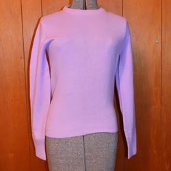 Vintage La Plume Lambswool Pullover Lavender Sweater Size M Purple Wool 