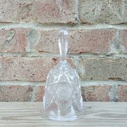 Vintage Imperial Glass-Ohio Feather & Notching Glass Bell 