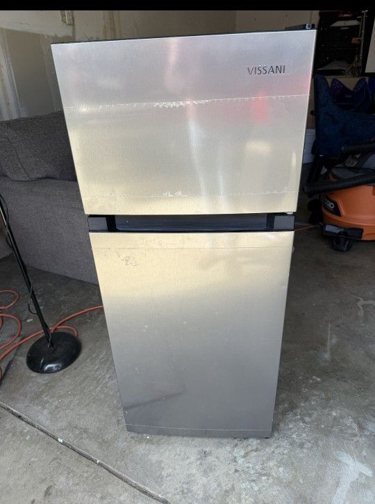 4.5 cu. ft. 2-Door Mini Refrigerator in Platinum Steel with Freezer