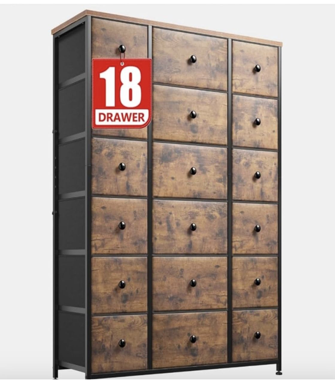 57.7" H Dresser for Bedroom with 18 Drawers