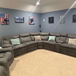 Reclining armchairs for media room