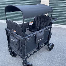 New, WONDERFOLD W4 Elite Stroller Wagon (4 Seater) - Collapsible Wagon Stroller