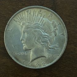 1922 Silver $1 Peace Dollar REAL