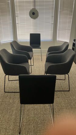 Set of 6 Modern Upholstered Chairs