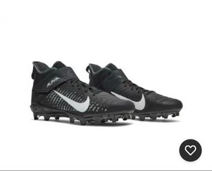 Nike Alpha Menace Pro 2 Mid Men’s Size 9.5  Black Football cleats