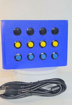 Button box 12 buttons for pc sim racing or flight sim arcade encoder