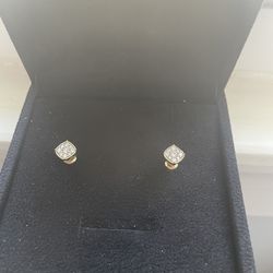 14K Gold Lab Diamond Earrings