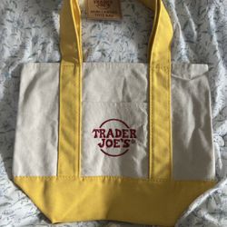 Trader Joe’s Mini Canvas Tote Bag Yellow