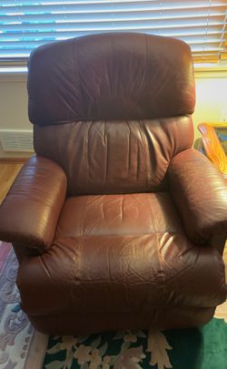 Red leather recliner