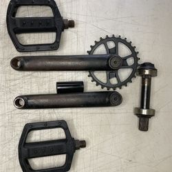 FIT BMX 175 cranks pedals and chainwheel $60