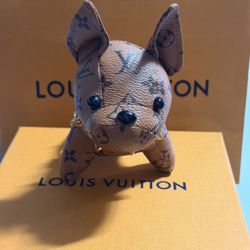 LV Frenchie Monogram Keychain In Tan 