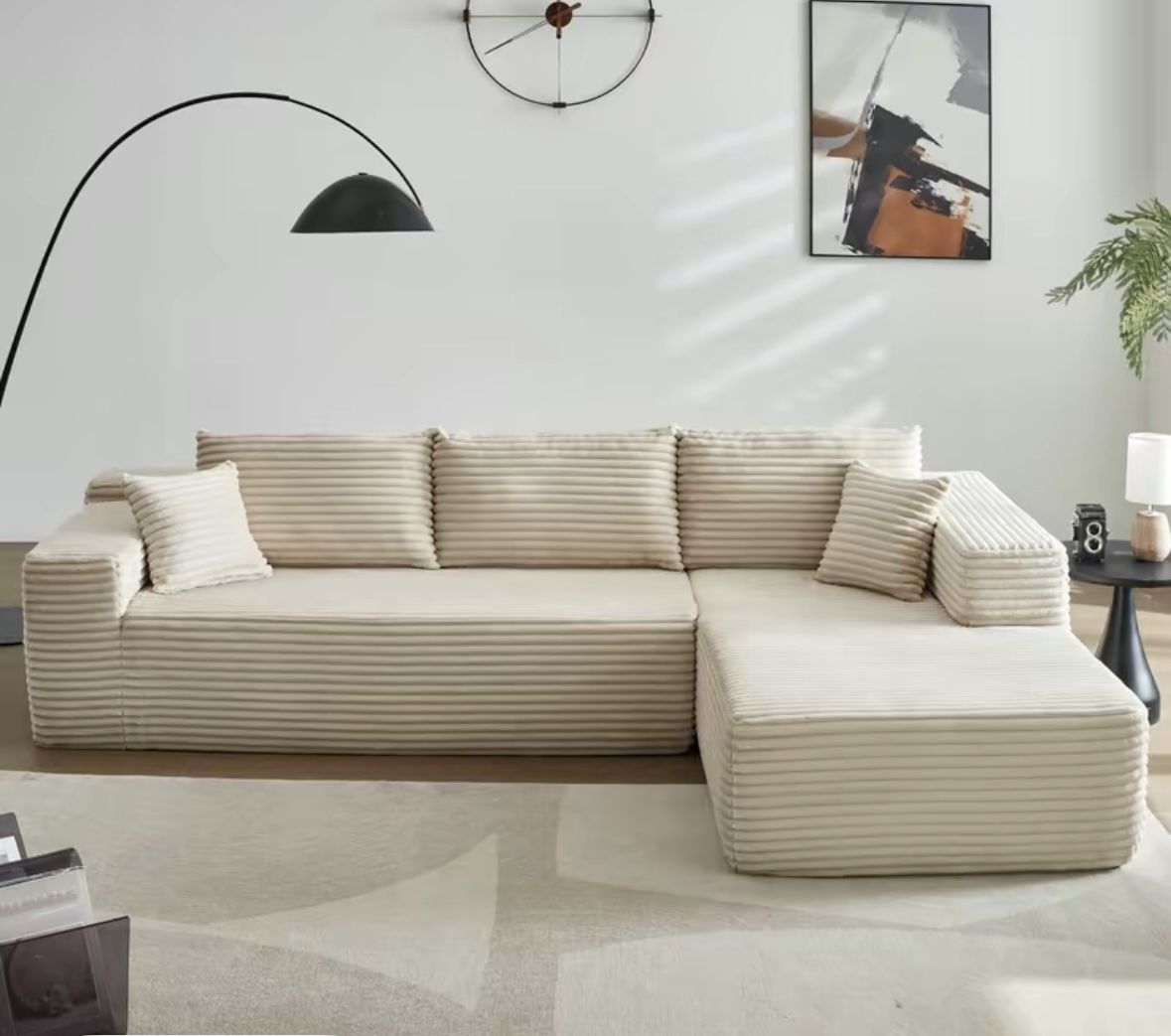 Beige Boneless Cloud Couch