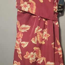 Women's Long Wrap Around Floral Dress Size 22 Great Condition New 