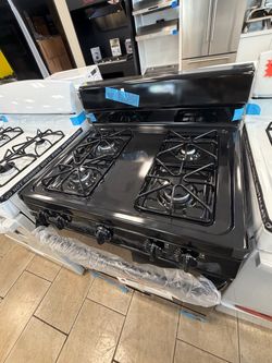 Black gas range