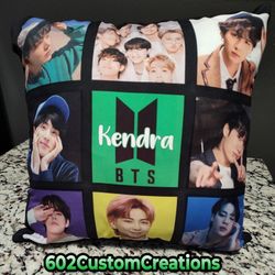 Personalized Pillow Custom Gifts Birthday Valentine's Anniversary Wedding Teen Daughter Wife Mom Husband BTS Abuelo Nana Abuela Grandma Grandkids Dad