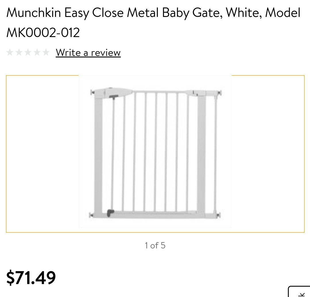 Munchkin easy close baby gate White. need a baby gate your toddler cannot open?