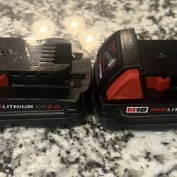 Milwaukee 18v 2.0 Batteries 