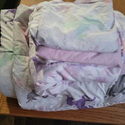 Unicorn twin bed set