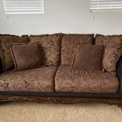 3 Seater Brown sofa