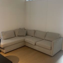 Dove Grey West Elm Chase Sofa Couch