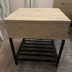 Project 62 - Loring End Table With Charging Station - Vintage Oak
