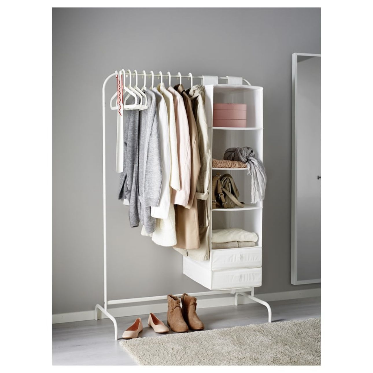 IKEA Cloth Rack - Steel - White (MULIG)