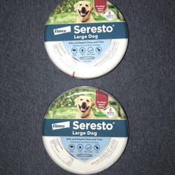 🐶 NEW!! 2 Seresto® Genuine Large Dog Collars (18 Pounds or more) Value $120