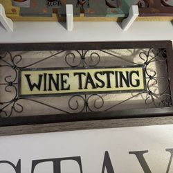 Wine tasting sign