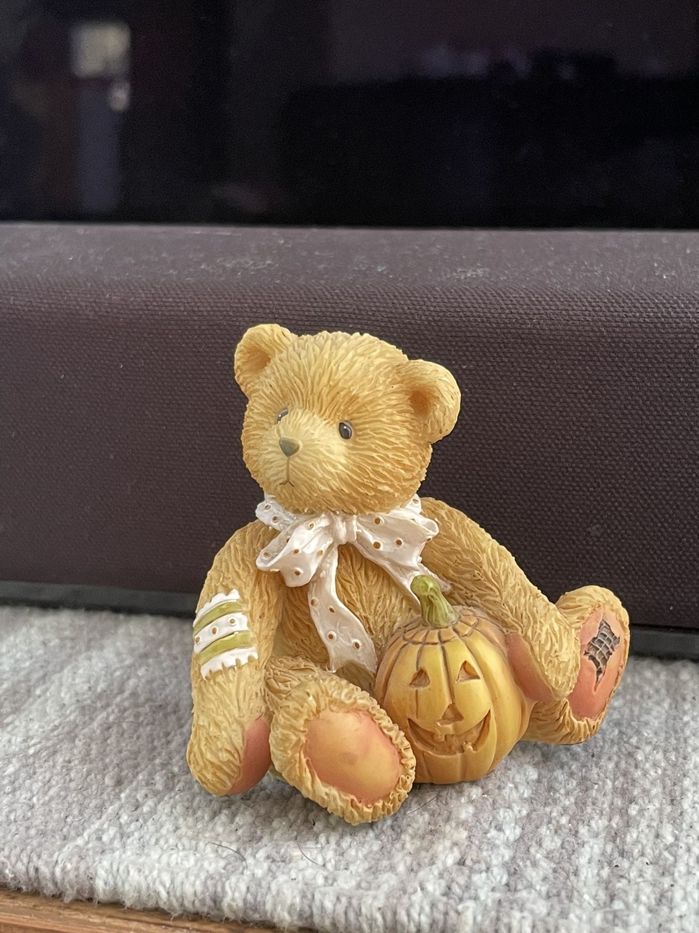 Cherished Teddies Oscar Pumpkin Fall Halloween 