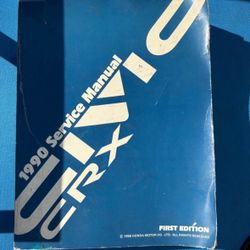 1991 Honda Civic CRX Factory Shop Service Book  Si