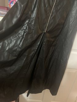Women's Coats Long Sleeve Zipper Pu Maxi Coat