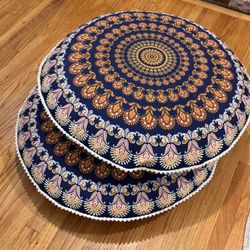 Meditation Yoga Floor Pillows Bohemian 32” 