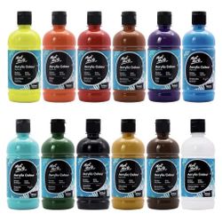  Basic Color Acrylic Paint Set, 16.9oz 