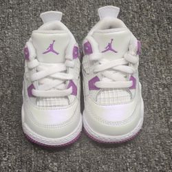 Nike Air Jordan 4 Retro Toddler Hyper Violet Purple Pink Fq1313-151 Size 2c Baby