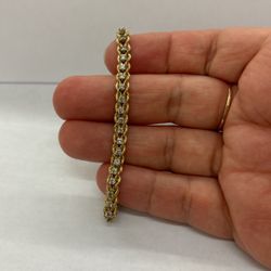 14k Rope Bradded Bracelet 