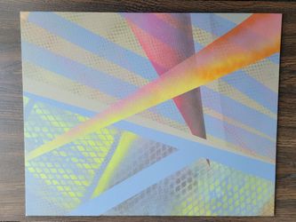 Abstract Geometric Painting Wall Art On Canvas Panel